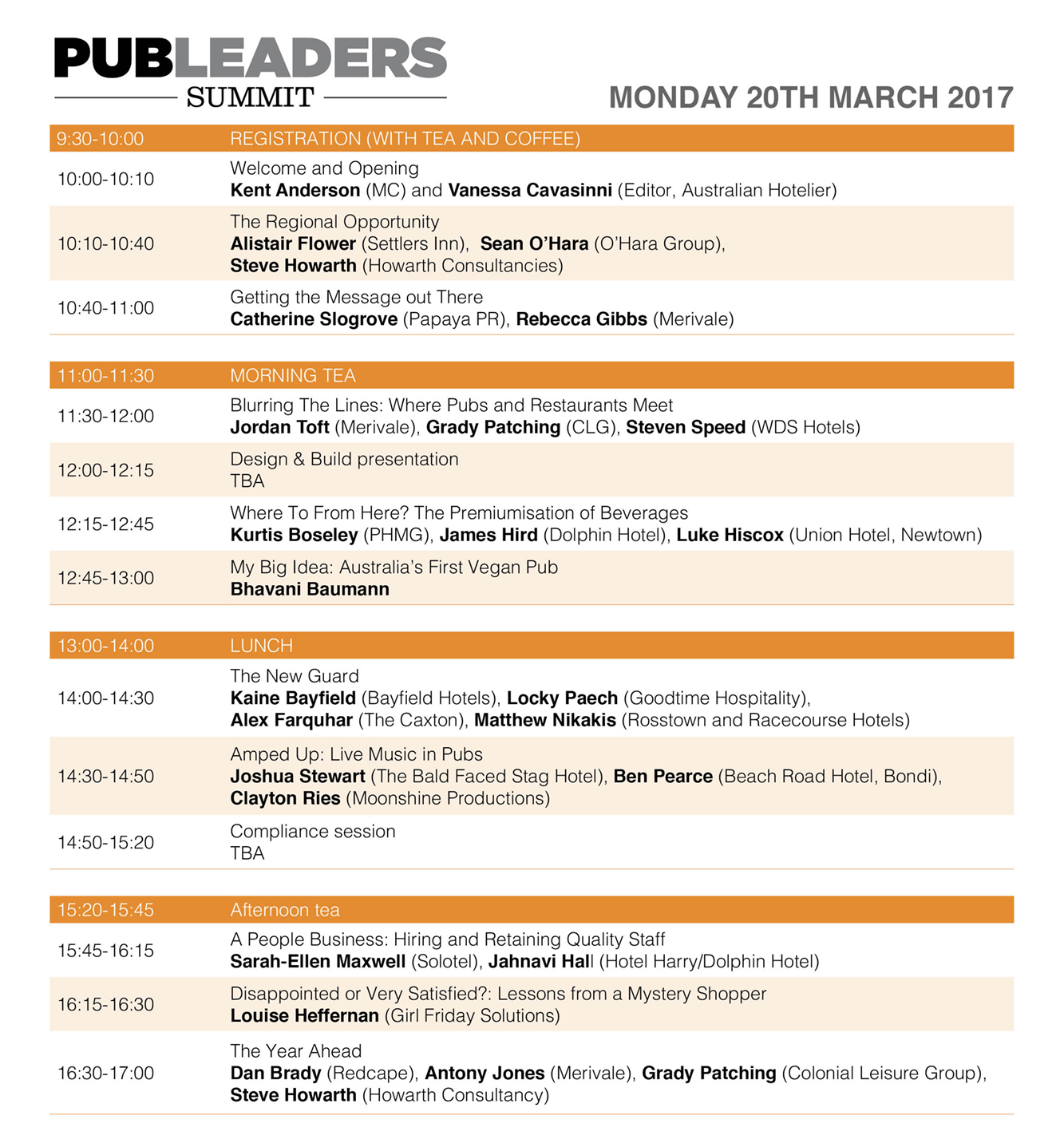 2017 Pub Leaders Summit