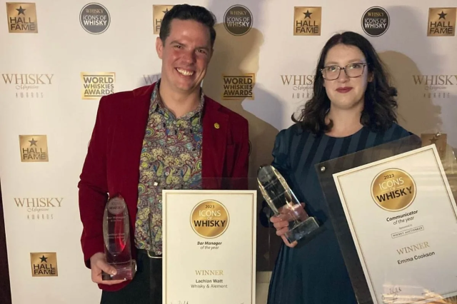 Image for the post Lachlan Watt and Emma Cookson win big at Icons of Whisky